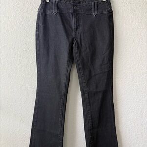 We The Free Stillwater Low Rise Slim Flare Split Hem Black Jeans